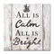 Crafted Creations Brown and Gray Christmas Silent Night Wrapped Square Wall Art Decor 12" x 12"